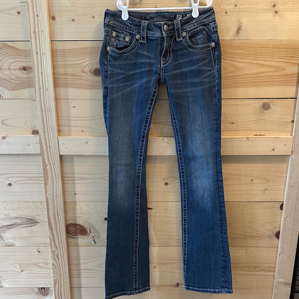Miss Me Women's Dark Blue Boot Cut Jeans Size 25